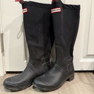 Hunter Black Rain Boots Women’s Wendy Tall - Travel Boot